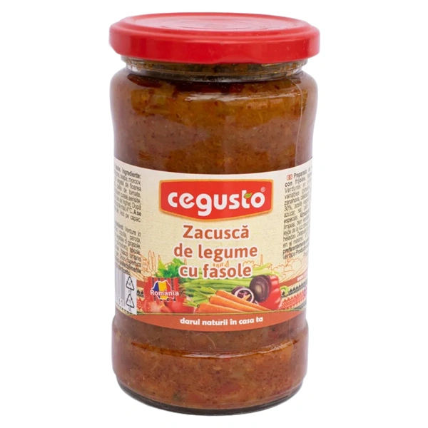 ZACUSCA DE LEGUME CU FASOLE CEGUSTO CONSERVFRUCT 350 GR