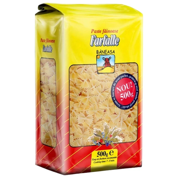 PASTE FAINOASE PATRAT FARFALLE BANEASA 500 GR