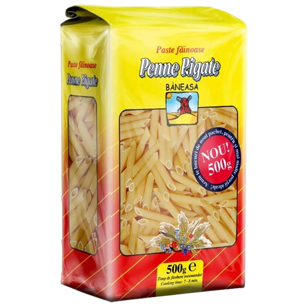 PASTE FAINOASE PATRAT PENNE RIGATE BANEASA 500 GR