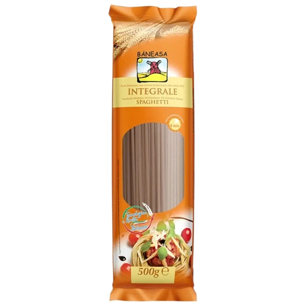 PASTE FAINOASE SPAGHETTI INTEGRALE BANEASA 500 GR