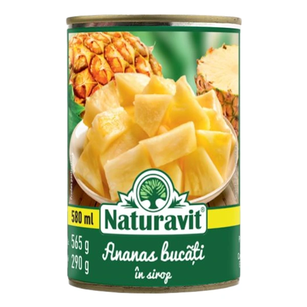 COMPOT DE ANANAS BUCATI NATURAVIT 565 GR