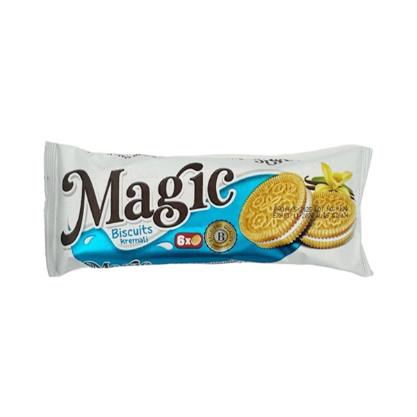 BISCUITI CU CREMA DE VANILIE MAGIC ORE KREMALI ETI 65 GR