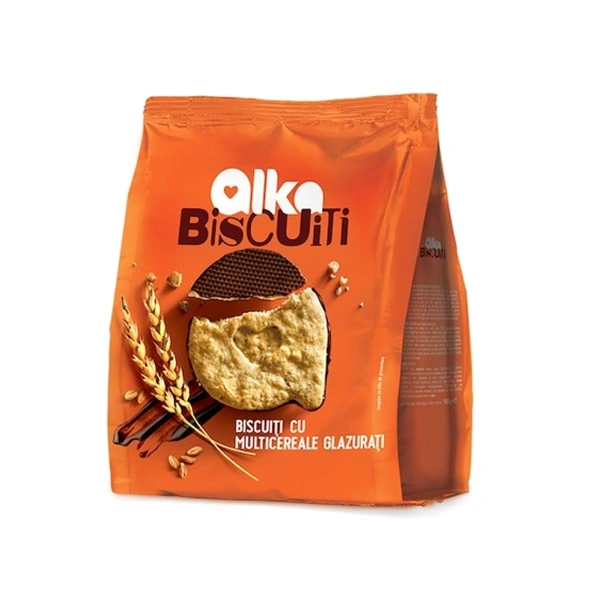 BISCUITII CASEI MULTICEREALE GLAZURATI ALKA 180 GR
