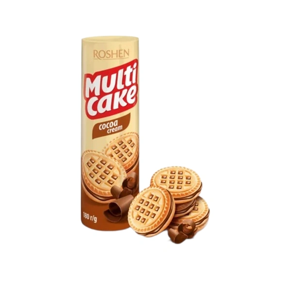 BISCUITI MULTICAKE CU UMPLUTURA DE CIOCOLATA ROSHEN 180 GR
