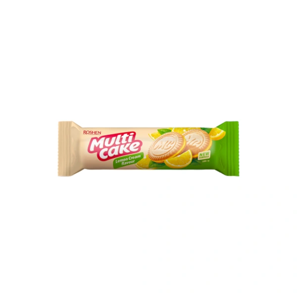 BISCUITI MULTICAKE CU UMPLUTURA DE CREMA DE LAMAIE ROSHEN 180 GR