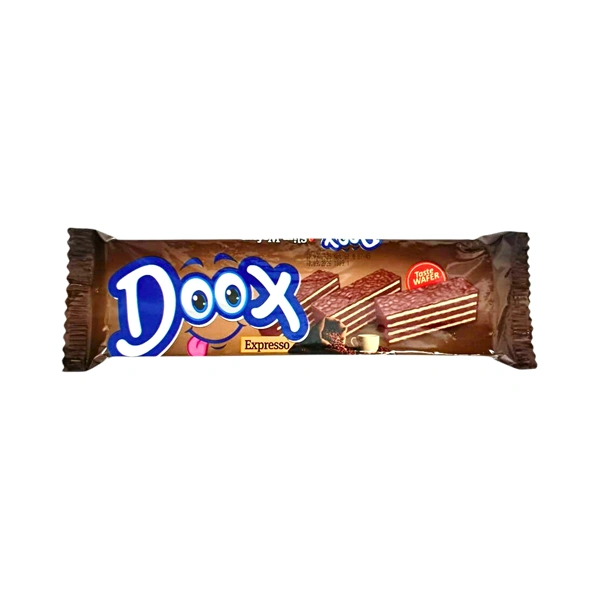 NAPOLITANĂ DOOX CU CREMĂ DE CACAO ȘI GLAZURĂ DE CIOCOLATĂ GUST CROCANT ȘI DELICIOS 60 GR