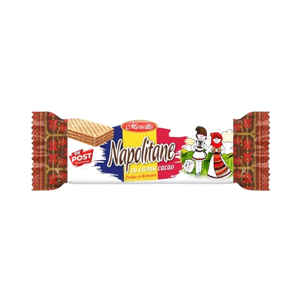 NAPOLITANE DE POST MORELLO CREMA DE CACAO 24 X 50 GR