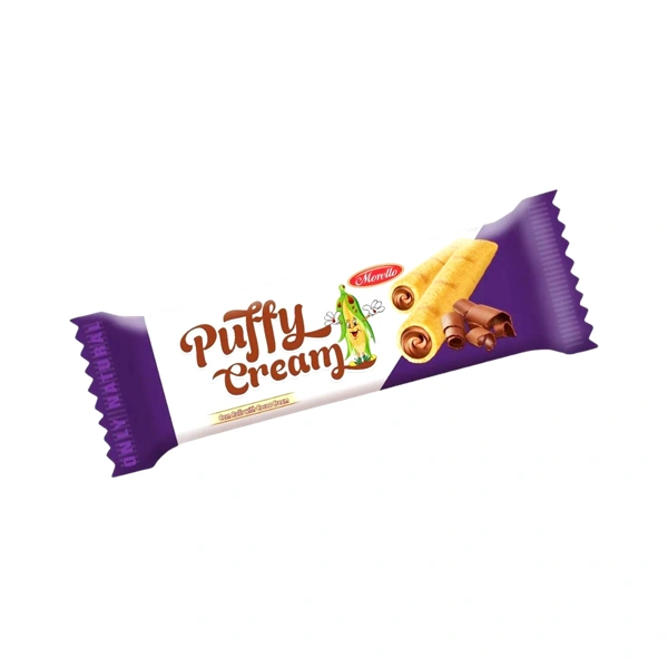 RULOURI MORELLO PUFFY CREAM CACAO 24 X 18 GR