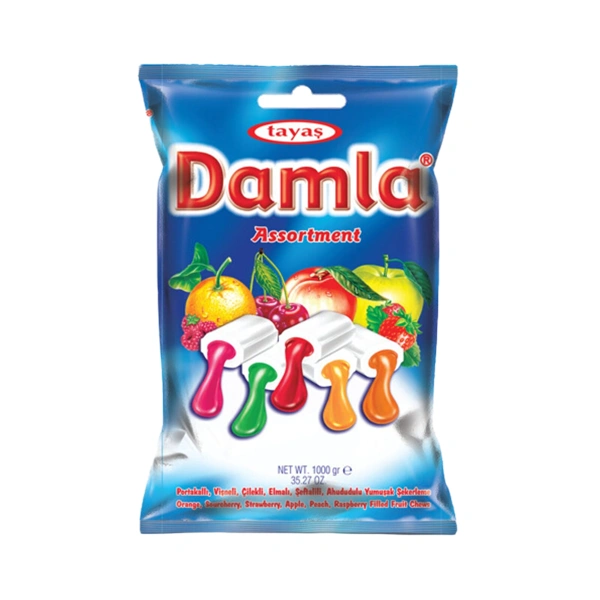 BOMBOANE GUMATE CARAMELE MINI TWIST CU FRUCTE DAMLA 900 GR