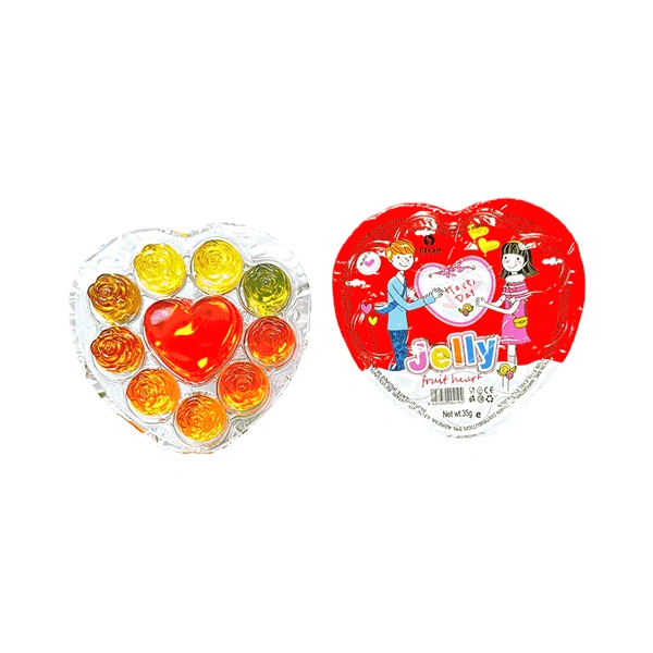 JELEU INIMA CU AROMA DE FRUCTE 30 BUC CUTIE 35 GR
