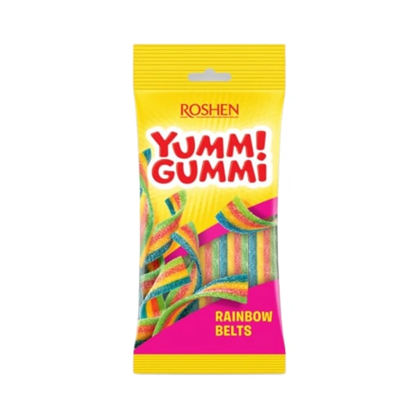 JELEURI YUMMI GUMMI SOUR BELTS ROSHEN 70 GR