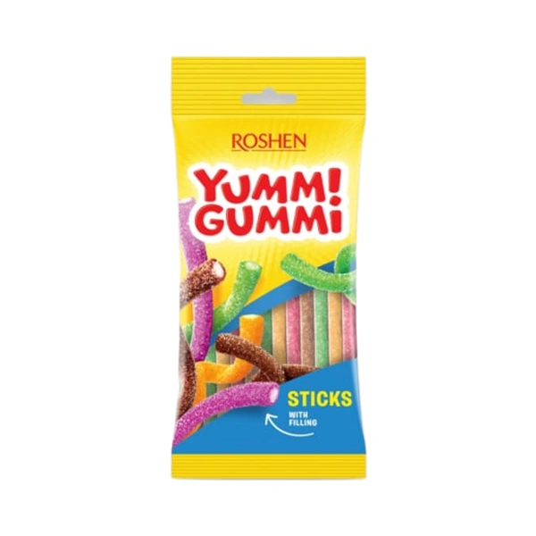 JELEURI YUMMI GUMMI SOUR STICKS ROSHEN 70 GR