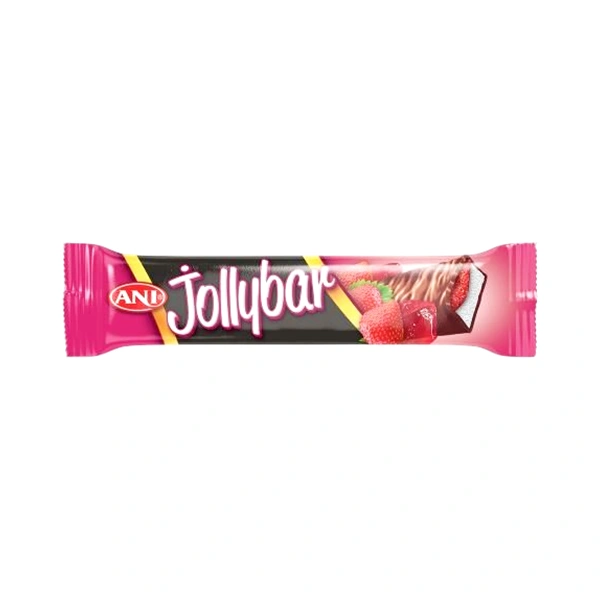 BATON CIOCOLATA ANI JOLLY BAR CU CREMA DE CAPSUNI 22 GR