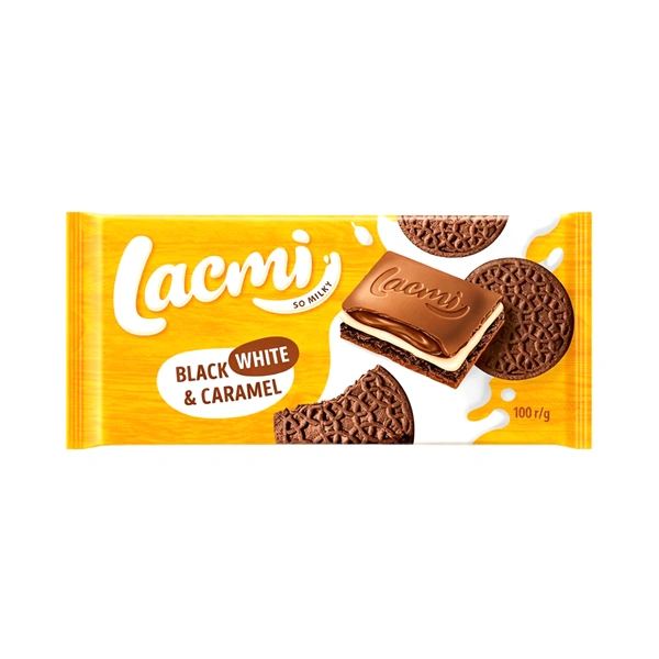 CIOCOLATA CU UMPLUTURA DE LAPTE CARAMEL SI BISCUITI CU CACAO ROSHEN 100 GR