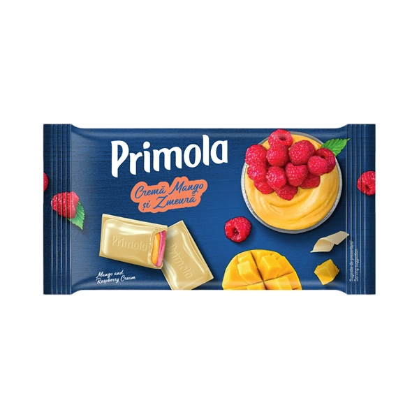 CIOCOLATA PRIMOLA MANGO ZMEURA KANDIA 93 GR