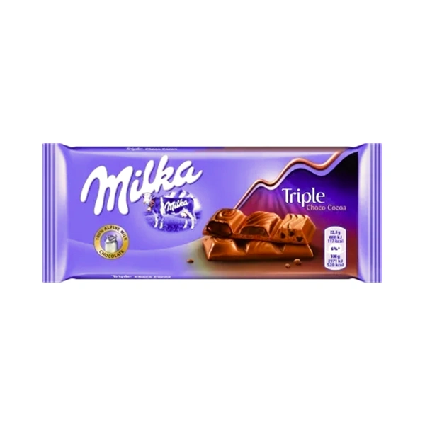 CIOCOLATA TRIPLE CHOCO CACAO MILKA 90 GR