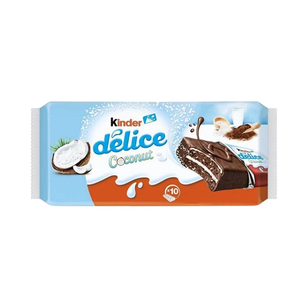 KINDER DELICE PRAJITURA CU CACAO SI COCOS 10X37 GR
