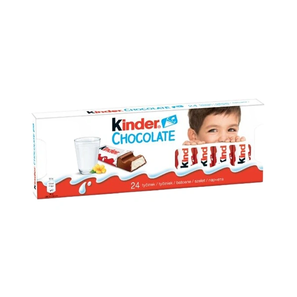 PACHET BATOANE DE CIOCOLATA CU LAPTE KINDER CHOCOLATE PASTE 24 BATOANE 300 GR