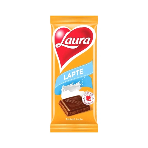 TABLETA CIOCOLATA CU LAPTE LAURA 80 GR