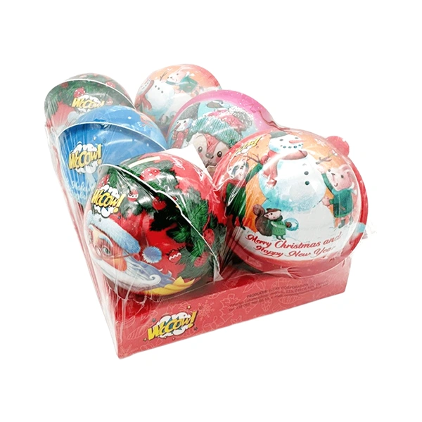 CHRISTMAS BALL CU SURPRIZE WOOOW 6 BUC 90 GR