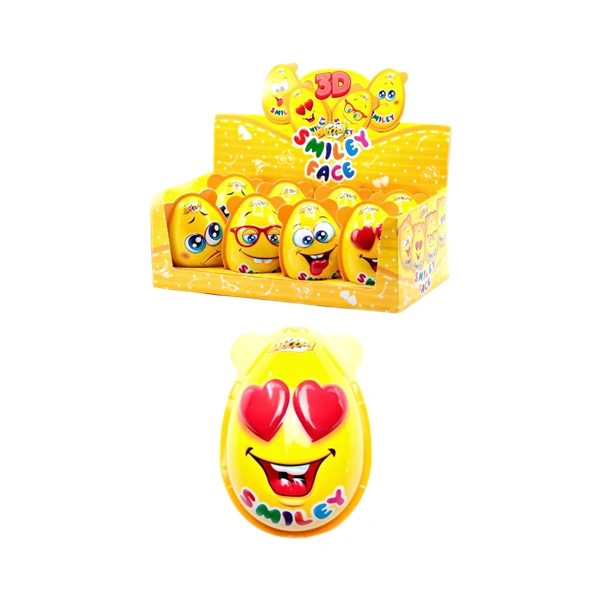 OUĂ DE CIOCOLATĂ „JOY” SMILEY FACE WOOOW GUST DULCE ȘI ZÂMBETE GARANTATE 35 GR