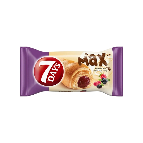 CROISSANT CU UMPLUTURA CU FRUCTE DE PADURE 7 DAYS 80 GR