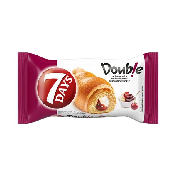 CROISSANT CU UMPLUTURA CU VANILIE VISINE 7 DAYS 60 GR