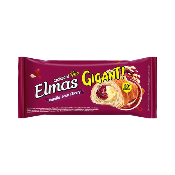 CROISSANT VANILIE CAPSUNI GIGANT ELMAS 160 GR