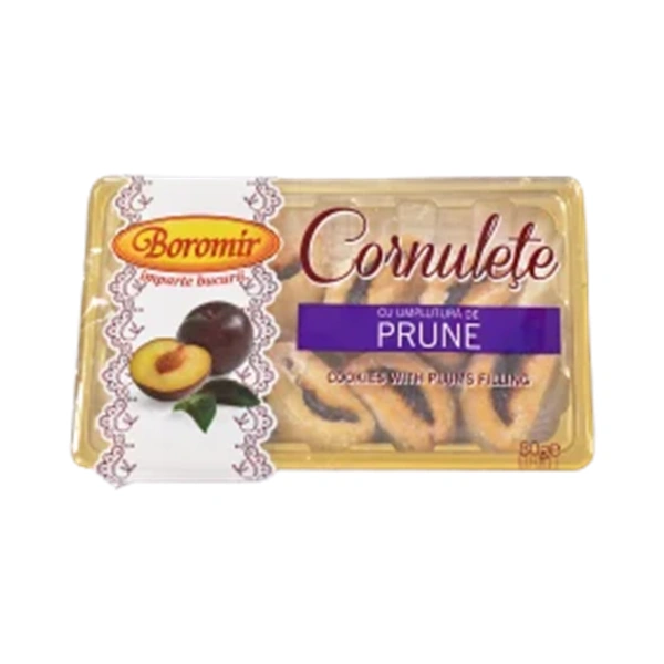 CORNULETE CU UMPLUTURA DE PRUNE BOROMIR 80 GR