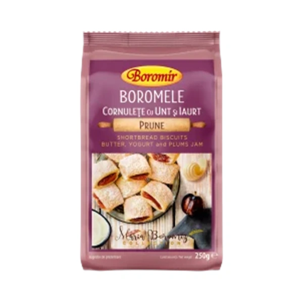 CORNULETE CU UMPLUTUR DE PRUNE BOROMIR 250 GR