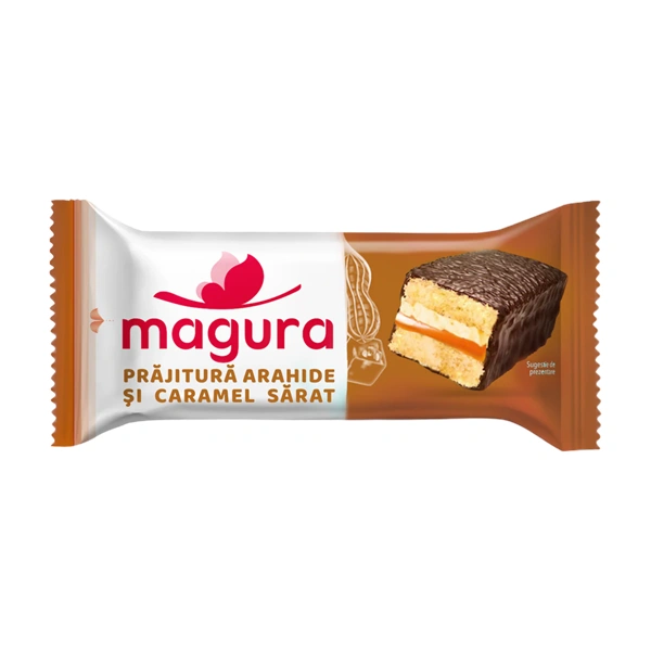 MINIPRAJITURA MAGURA CU ARAHIDE CARAMEL SARAT KANDIA 35 GR