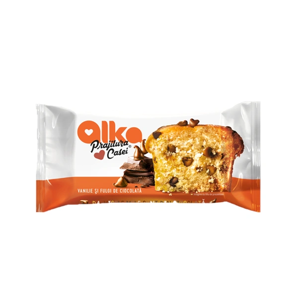 PRAJITURA CASEI VANILIE FULGI CIOCOLATA ALKA 60 GR