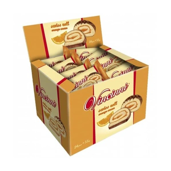 SWISS ROLL DISPLAY ORANGE 55 GR