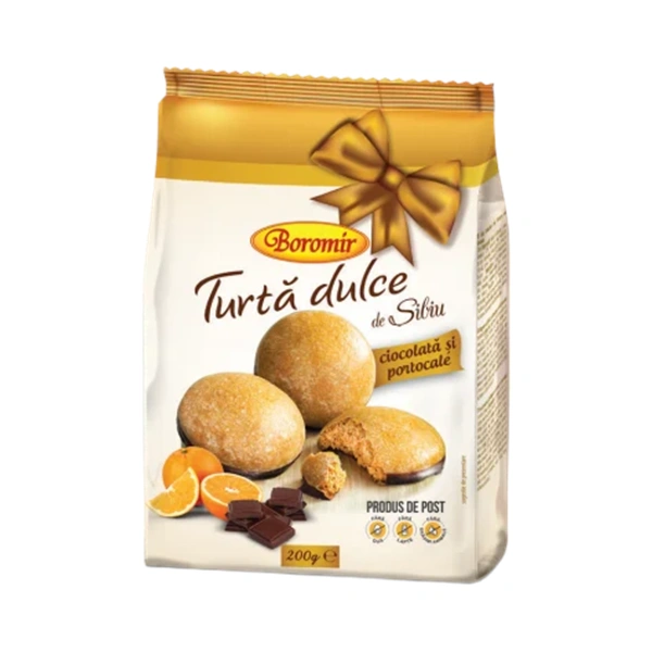 TURTA DULCE CIOCOLATA SI PORTOCALE BOROMIR 200 GR