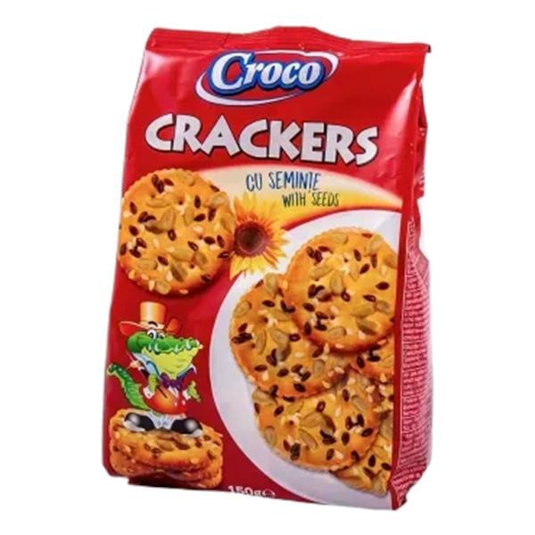 CRACKERS SEMINTE FL SOARELUI CROCO 150 GR
