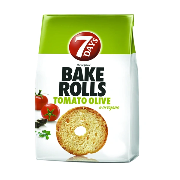 BAKE ROLLS RONDELE DE PAINE CROCANTA CU CONDIMENT DE MASLINE OREGANO 7 DAYS 160 GR