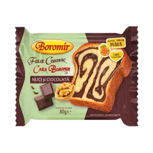 COZONAC NUCI CIOCOLATA FELIE 12BUC BAX BOROMIR 80 GR