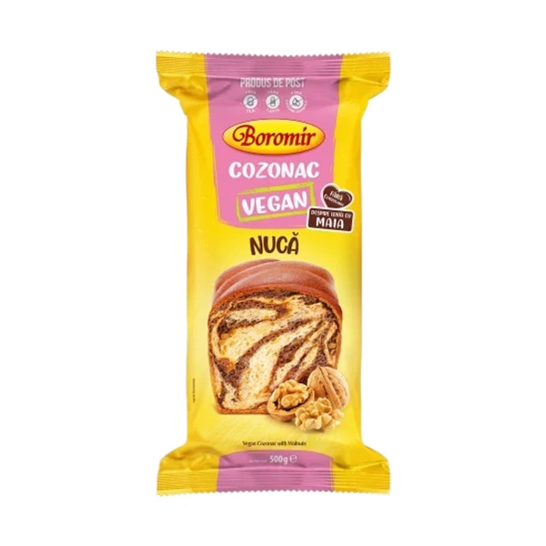 COZONAC VEGAN CREMA CU NUCA BOROMIR 500 GR