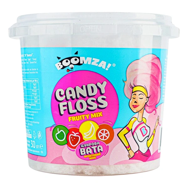 VATĂ DE ZAHĂR CU AROMĂ DE FRUCTE BOOMZA 30 GR