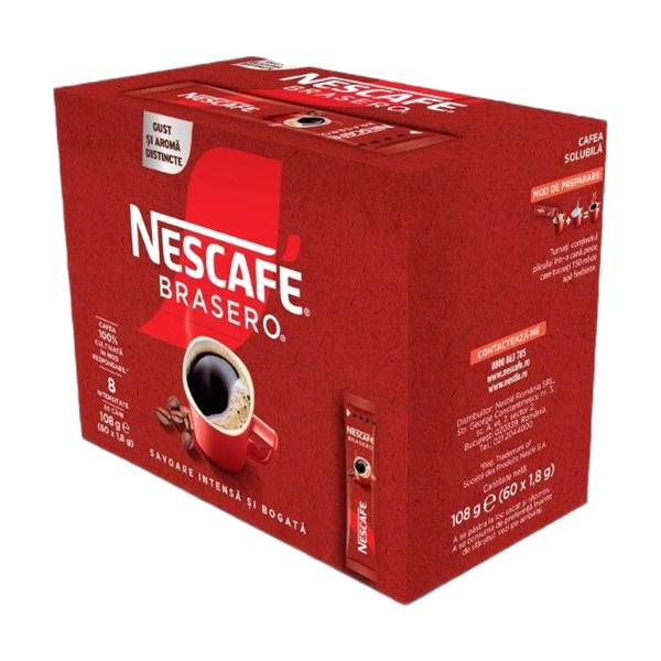 CAFEA SOLUBILA NESCAFE BRASERO STICK 60X1,8 GR