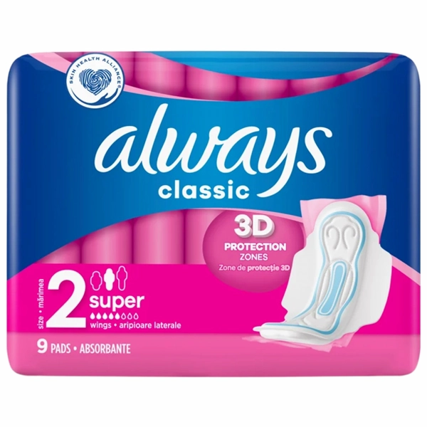 ABSORBANTE ALWAYS CLASSIC MAXI 9BUCSET 16BAX