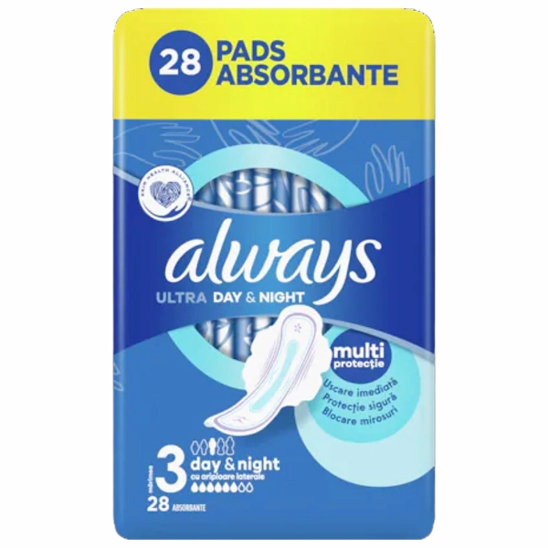 ABSORBANTE ALWAYS ULTRA DAYNIGHT 28BUCSET 6BAX