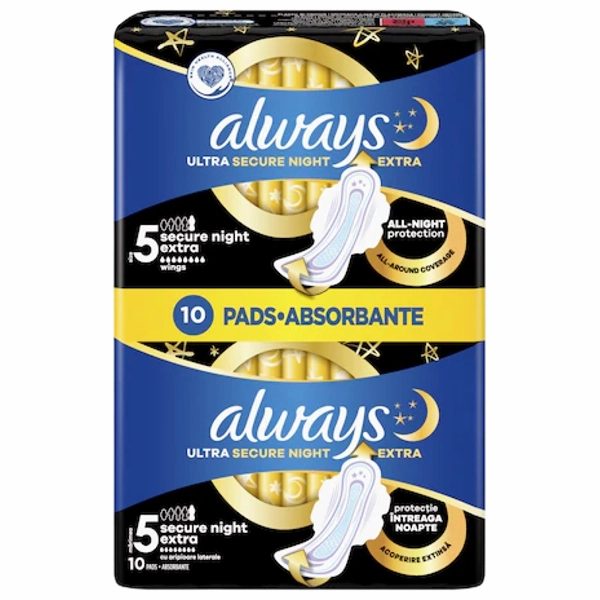 ABSORBANTE ALWAYS ULTRA NIGHT EXTRA 10BUCSET 14BAX