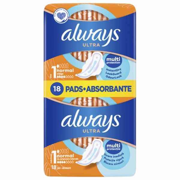 ABSORBANTE ALWAYS ULTRA NORMAL 18BUCSET 12BAX