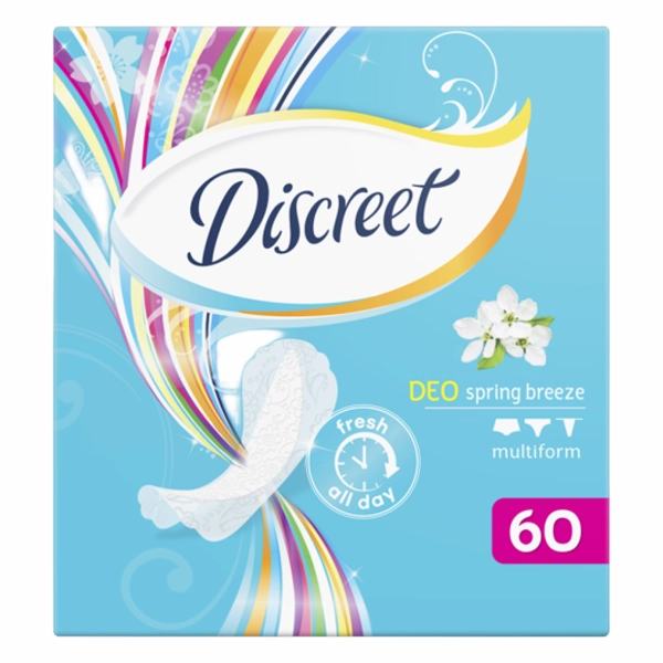 ABSORBANTE DISCREET ZILNICE DEO SPRING BREEZE 60BUC 8BAX