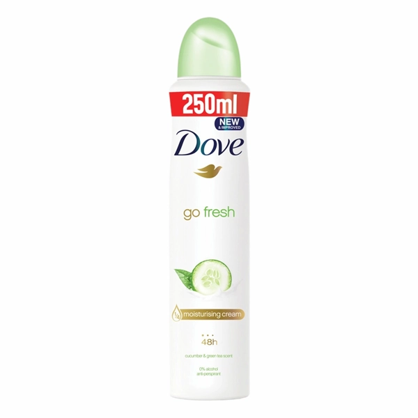 DEO DOVE GO FRESH WOMEN CUCUMBERGREEN TEA 6BUCSET 250 ML