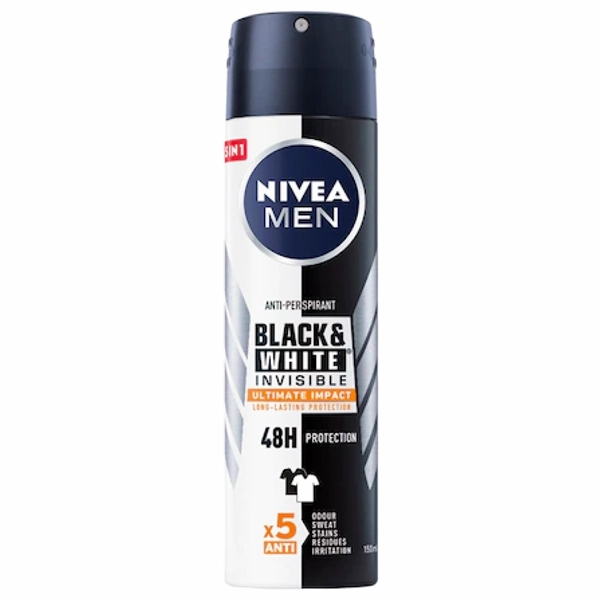 DEO MEN NIVEA BLACKWHITE ULTIMATE IMPACT 6BUCSET 30BAX 150 ML