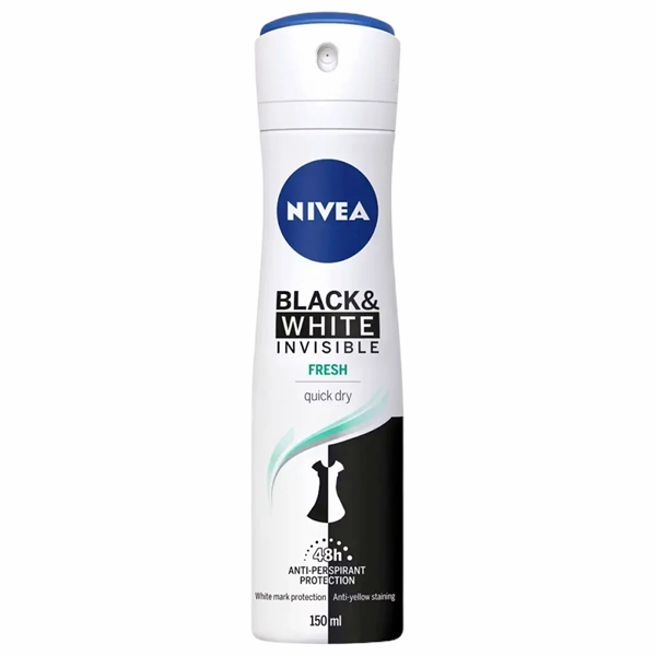 DEO NIVEA WOMEN BLACKWHITE FRESH 12BAX 200 ML