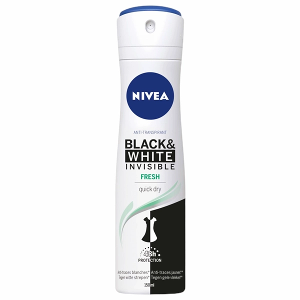 DEO NIVEA WOMEN BLACKWHITE INV FRESH 30BAX 150 ML