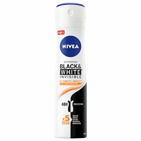 DEO NIVEA WOMEN BLACKWHITE INV ULTIMATE IMPACT 30BAX 150 ML